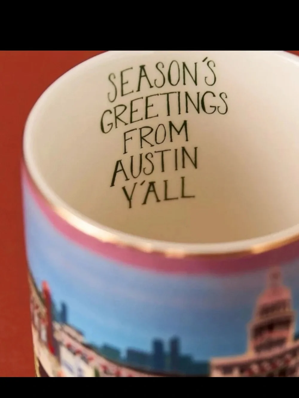 Anthropologie Holiday In The City - Austin Texas Mug 2024 New with Tags